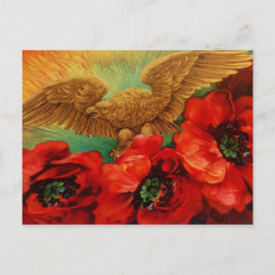 Carte Postale Aigle d'or et pavois Vintage