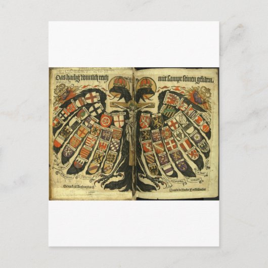 Carte Postale Aigle double autrichienne (Devant)