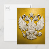 Carte Postale Aigle en or à tête double (Devant / Derrière)