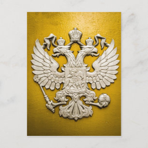 Carte Postale Aigle en or à tête double