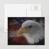 Carte Postale Aigle Et Drapeau Déchiffrés (Devant / Derrière)