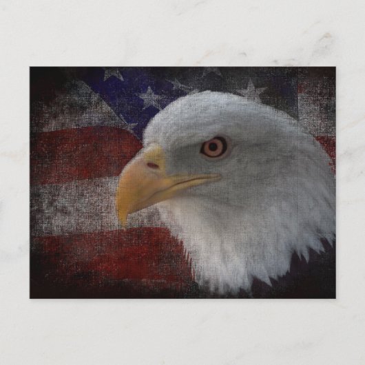Carte Postale Aigle Et Drapeau Déchiffrés (Devant)