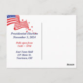 Carte Postale Aigle Et Drapeau Pour Le Vote (Dos)