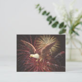 Carte Postale Aigle et feux d'artifice en arrière-plan, ZSSG (Debout devant)