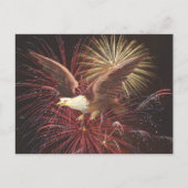 Carte Postale Aigle et feux d'artifice en arrière-plan, ZSSG (Devant)