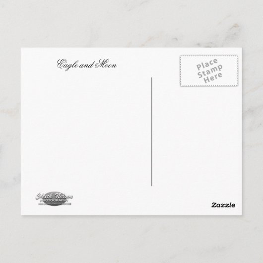 Carte Postale AigLE ET LUNE (Dos)