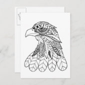 Carte Postale Aigle inspiré (Devant / Derrière)