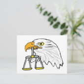 Carte Postale Aigle juridique (Debout devant)