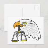 Carte Postale Aigle juridique (Devant / Derrière)