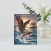 Carte Postale Aigle majestueux planant au-dessus de sa proie (Debout devant)