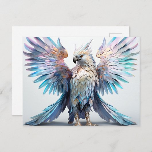 Carte Postale Aigle métallique Iridescendant (Devant / Derrière)