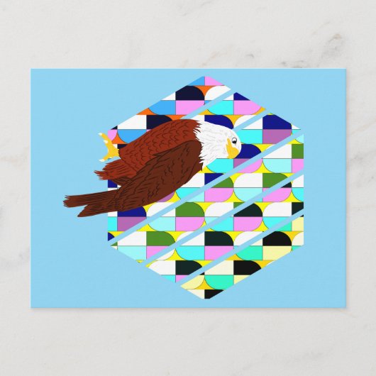 Carte Postale Aigle moderne du milieu du siècle (Devant)