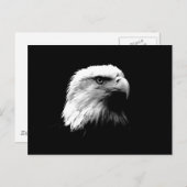 Carte Postale Aigle noir et blanc (Devant / Derrière)