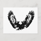 Carte Postale Aigle noir et blanc (Devant)