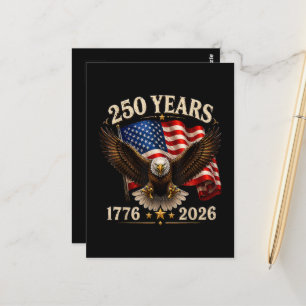 Carte Postale Aigle patriotique USA 250e anniversaire