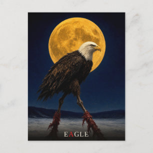 Carte Postale Aigle Pattes Lumineuses gothique Surréaliste