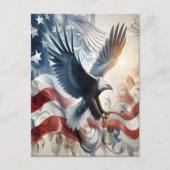 Carte Postale Aigle Qui S'Élevait À Travers Les Étoiles (Devant)