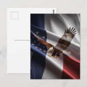 Carte Postale Aigle qui s'enfonce sur les bandes (Devant / Derrière)