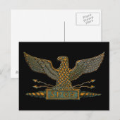 Carte Postale Aigle Romain Finition Cuivre (Devant / Derrière)