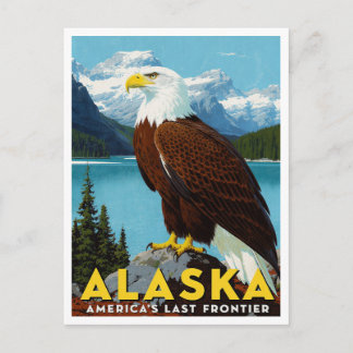 Carte Postale Aigle royal d'Alaska Art de la dernière frontière