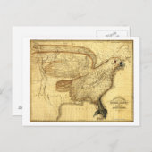 Carte Postale Aigle superposé aux États-Unis (Devant / Derrière)