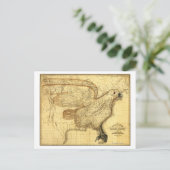 Carte Postale Aigle superposé aux États-Unis (Debout devant)