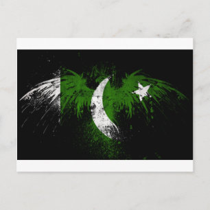 Carte Postale aigle-sur-pakistani-drapeau-papiers-d'-peigne-hd-w