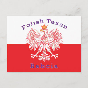 Carte Postale Aigle texan polonais Babcia