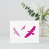 Carte Postale Aigles volants violets (Debout devant)