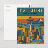Carte Postale Aiguille de l'espace Washington (Devant / Derrière)