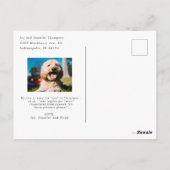 Carte Postale Aiguille de pin de Noël à fleurs rouges Message am (Dos)