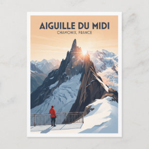 Carte Postale Aiguille du Midi Chamonix France Voyage Souvenir