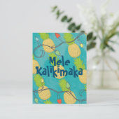 Carte Postale Aiguille tropicale hawaïenne Lumières de Noël (Debout devant)