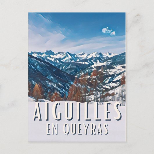 Carte Postale Aiguilles en Queyras Station (Devant)