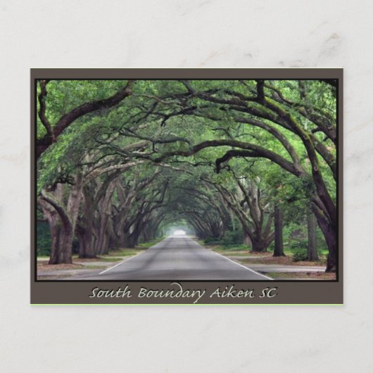 Carte Postale Aiken SC poste frontière sud (Devant)