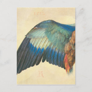 Carte Postale Aile d'un rouleau bleu par Albrecht Durer