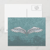 Carte Postale ailes bleu-gris (Devant / Derrière)