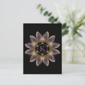 Carte Postale Ailes d'ange abstraites Mandala Fractale Monogramm (Debout devant)