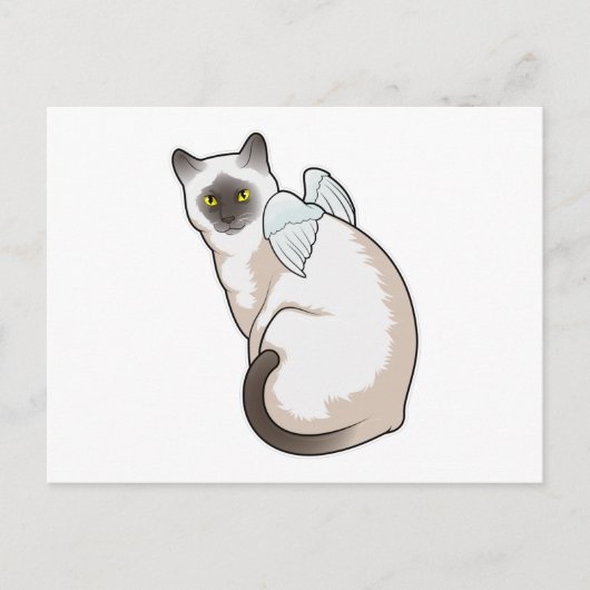 Carte Postale Ailes d'ange de chat (Devant)