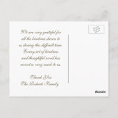 Carte Postale Ailes d'ange en or Merci (Dos)