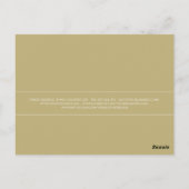 Carte Postale Ailes de cils dorées Merci Simple Blanc (Dos)