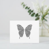 Carte Postale Ailes de papillon d'impression de doigt (Debout devant)