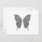 Carte Postale Ailes de papillon d'impression de doigt (Devant / Derrière)