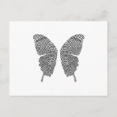 Carte Postale Ailes de papillon d'impression de doigt (Devant)