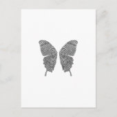 Carte Postale Ailes de papillon d'impression de doigt (Devant)