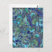 Carte Postale Ailes de papillon turquoise (Devant / Derrière)