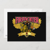 Carte Postale Ailes pompiers (Devant / Derrière)