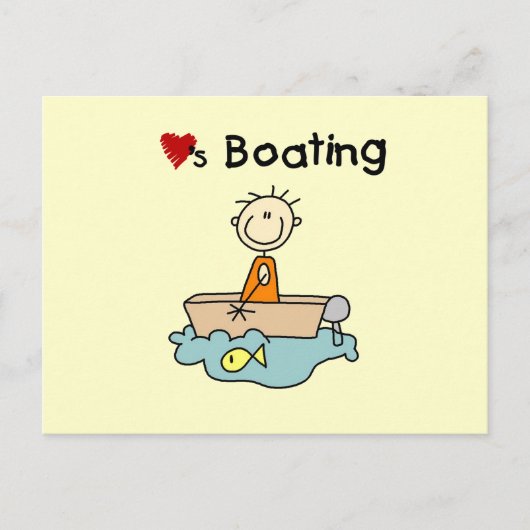 Carte Postale Aime la navigation de plaisance (Devant)