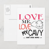 Carte Postale Aime-moi, Aime ma cavie (Devant / Derrière)