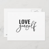 Carte Postale aime-toi toi-même (Devant / Derrière)